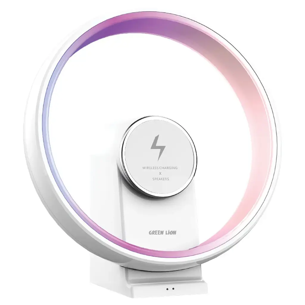 اسپیکر بلوتوثی و شارژر وایرلس گرین لاین مدل Green Lion Jupiter