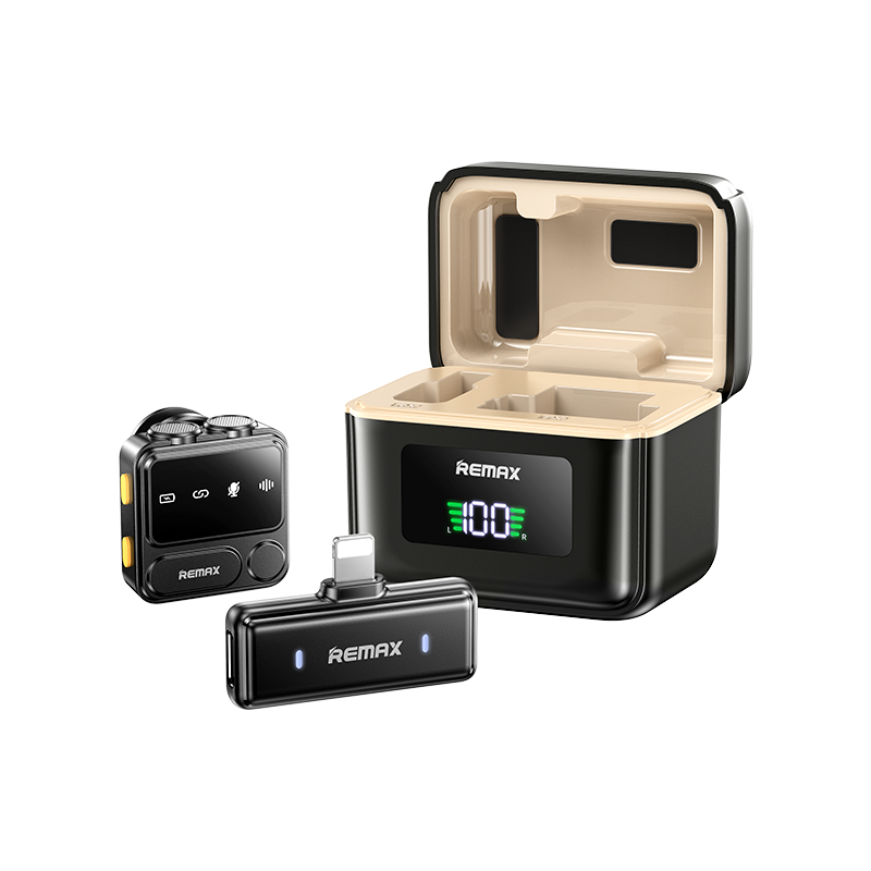 میکروفن بی سیم مدل REMAX Magnetic Clip Digital Lavalier Wireless Microphone K18 TYPE-C