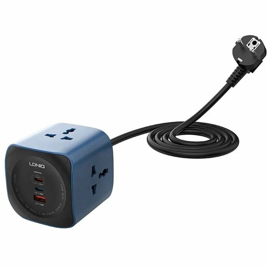 چند راهی برق و شارژر الدینیو مدل LDNIO SC3319